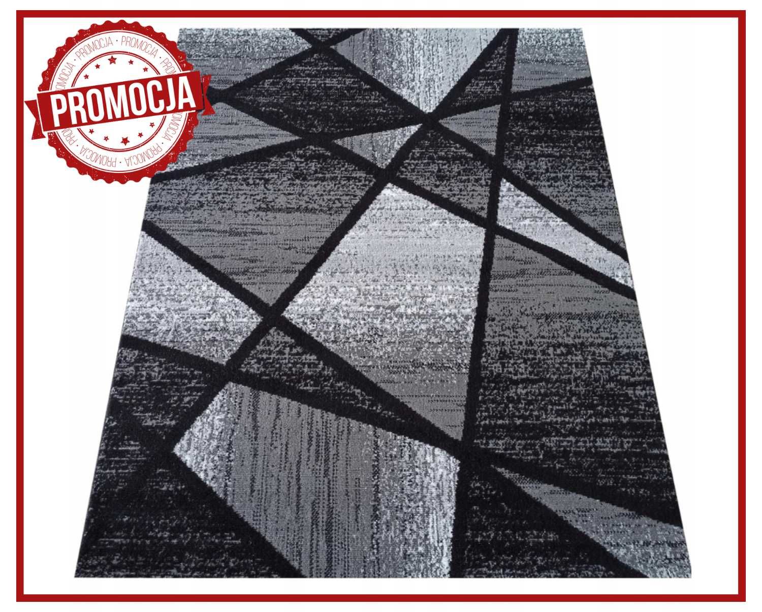 Nowoczesny DYWAN Czarny 80x150 Do Salonu, Sypialni Pokoju (PROMOCJA)