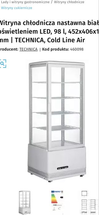 Witryna chłodnicza lodówka cukiernicza nowa