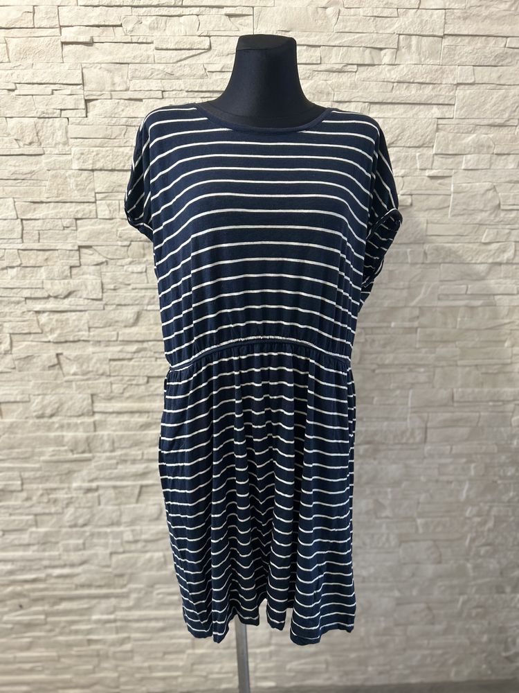 Sukienka dresowa w paski, rozmiar xl 42 h&m