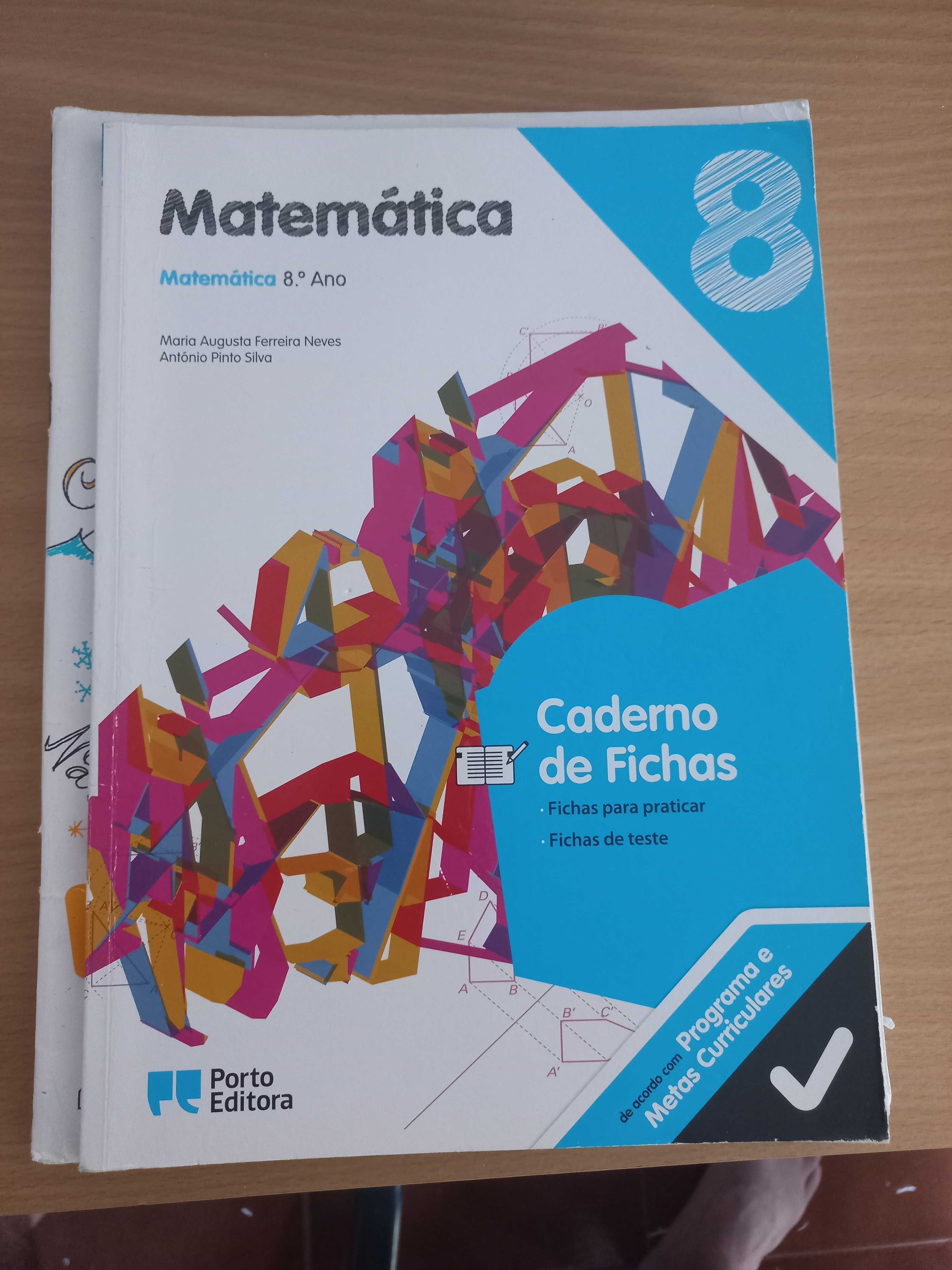 Cadernos de actividades 8°ano Ciências História Matemática Português