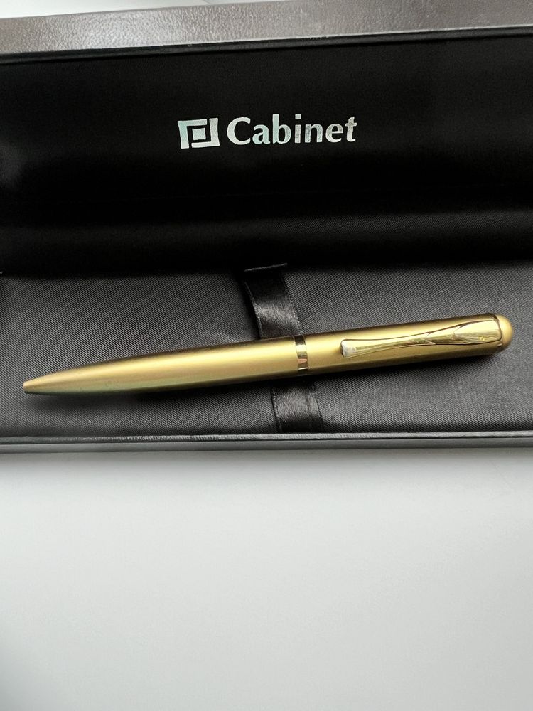Ручка шариковая Cabinet метал. с золотым напылением