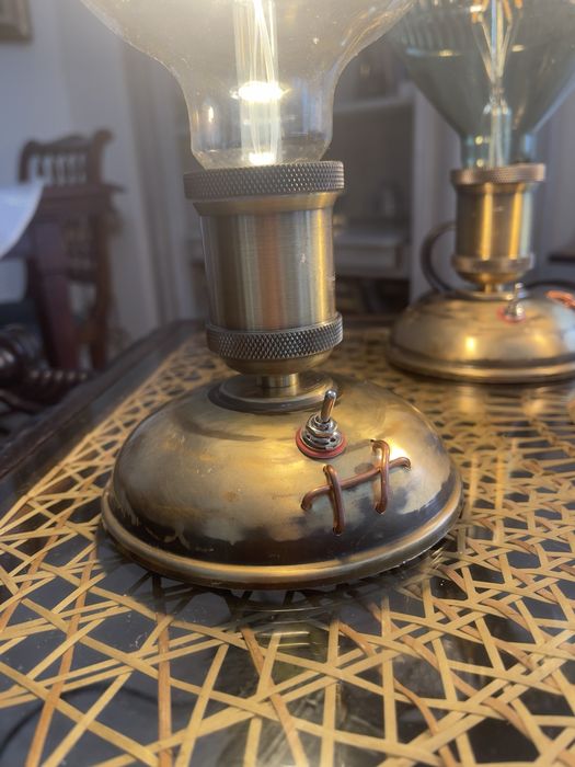 Candeeiro de mesa / candeeiro steampunk / candeeiro upcycled