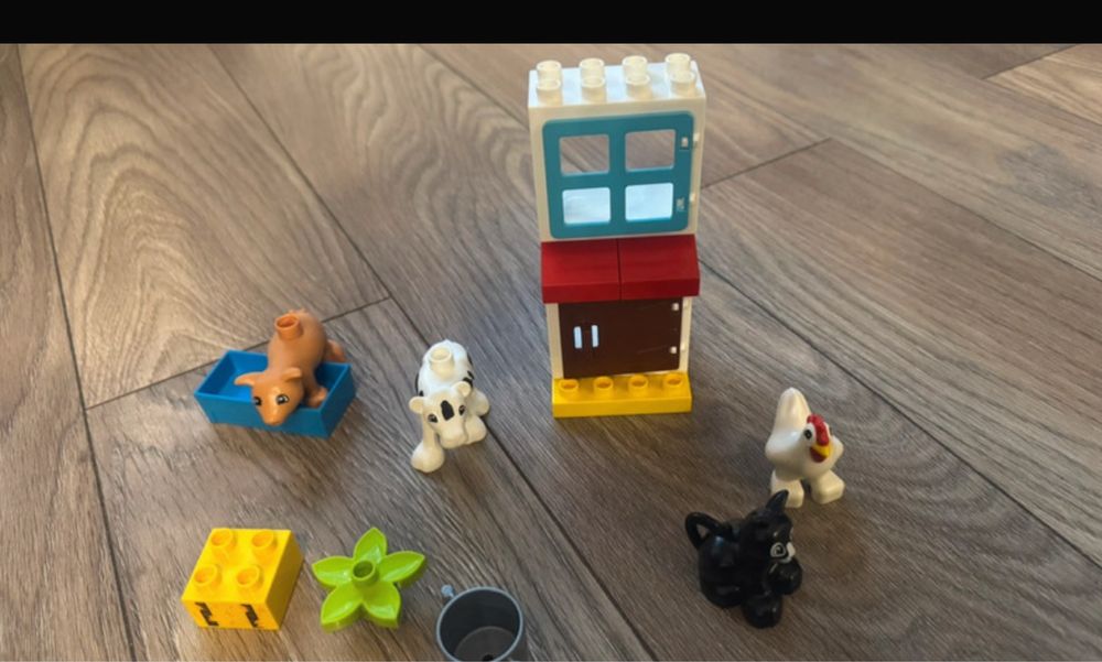 Lego duplo zwierzeta 10870 krowa kot prosie kura