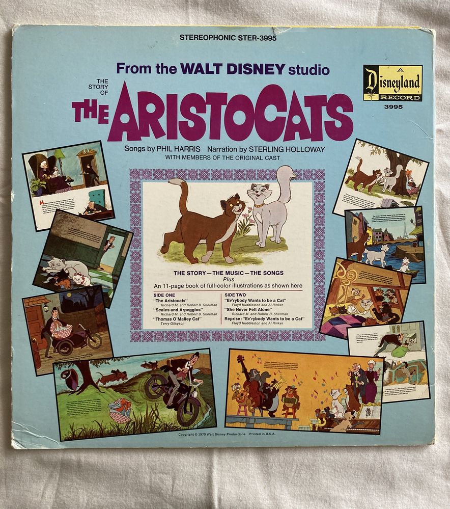 Walt Disney-The Story Of The Aristocats. LP 12”