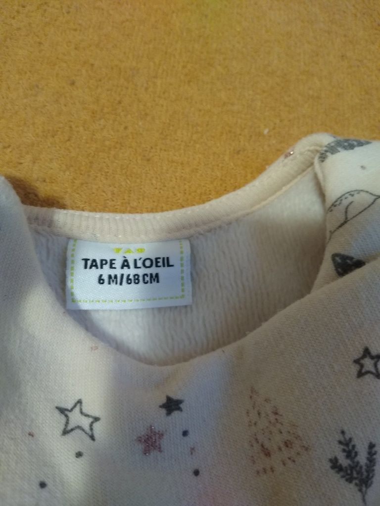 3 piękne ciepłe śpioszki 68-TAPE A L'OEIL i MINOTI