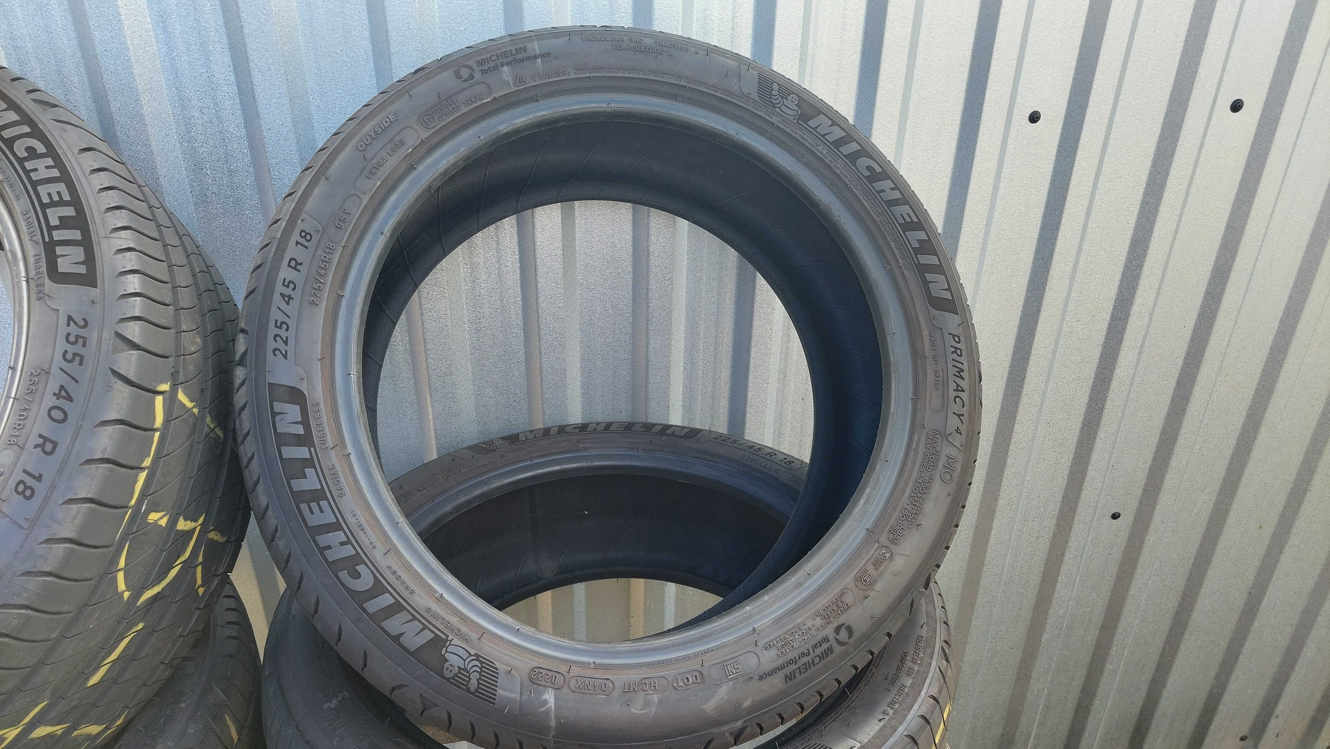 Opony letnie 225/45r18 95Y XL + 255/40r18 99Y XL Michelin Primacy 4 MO