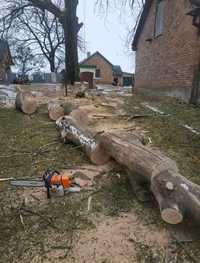 Порізка розрізання дров на маленькі колоди