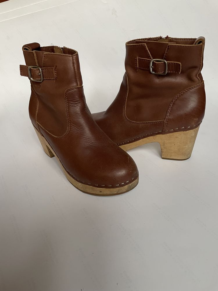 Buty drewniaki skóra n. 37