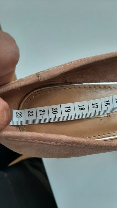 Buty na słupku i koturnie brudny róż/ bez szpilki buty na obcasie