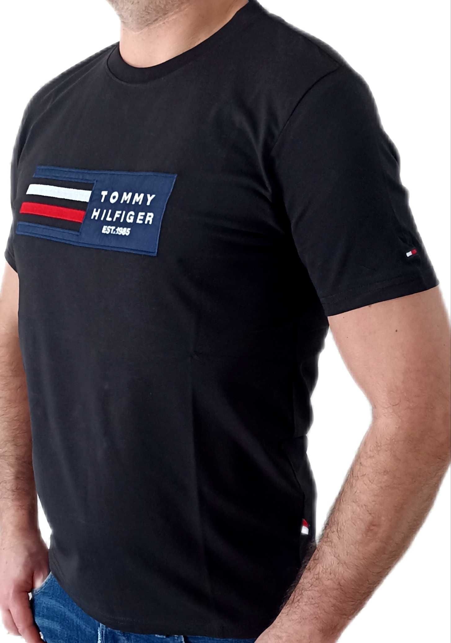 TOMMY HILFIGER T-shirt Koszulka Czarna ROZ.M,L,XL,XXL