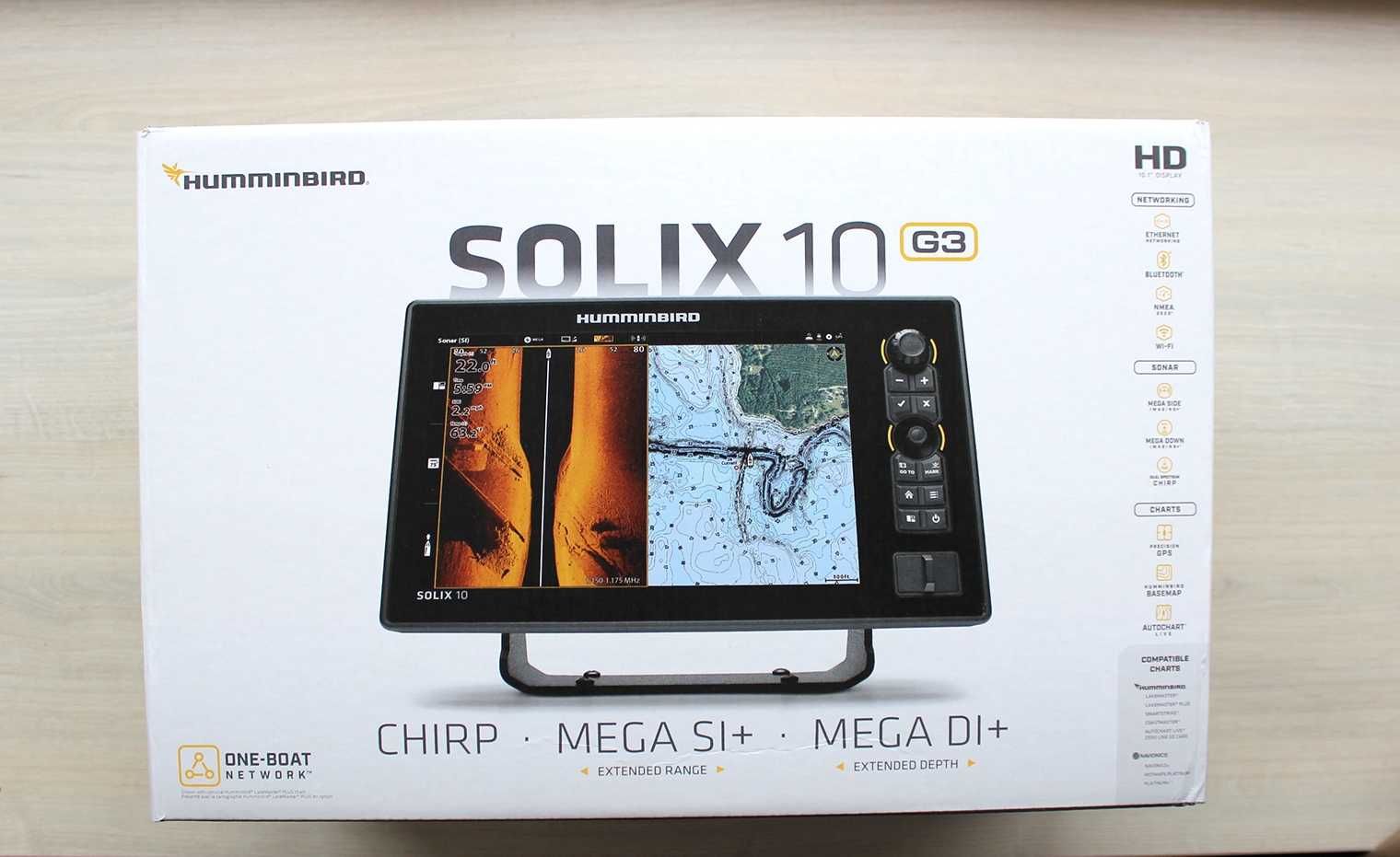 Картплоттер Ехолот Humminbird SOLIX 10 CHIRP MEGA SI G3 (411530-1)