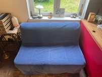 IKEA LYCKSELE LÖVAS Sofa 2-osobowa, rozkładana, sztruksowa
