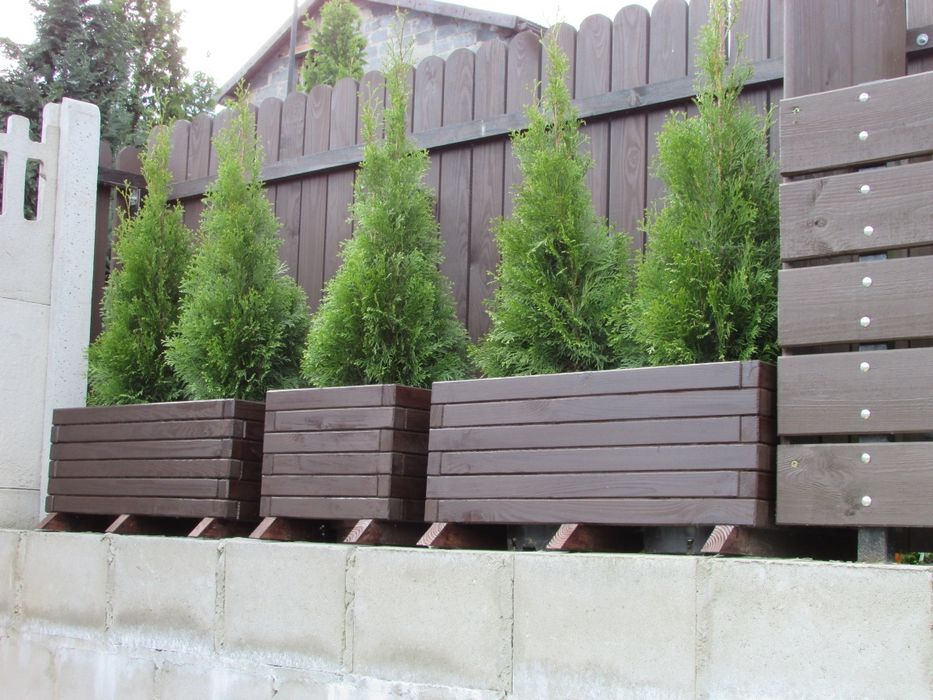 Donice drewniane pergola