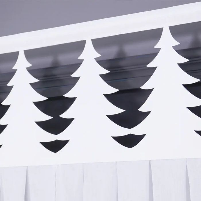 Biały panel motyw świąteczny w choinki