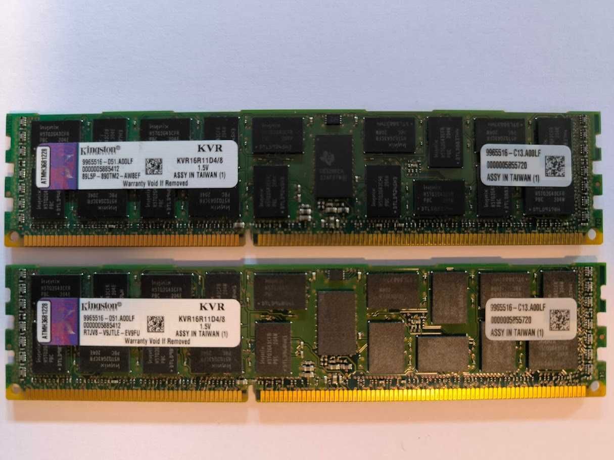 Pamięć RAM Kingston 2x 8GB (16GB) DDR3 ECC 1600MHz KVR16R11d4/8