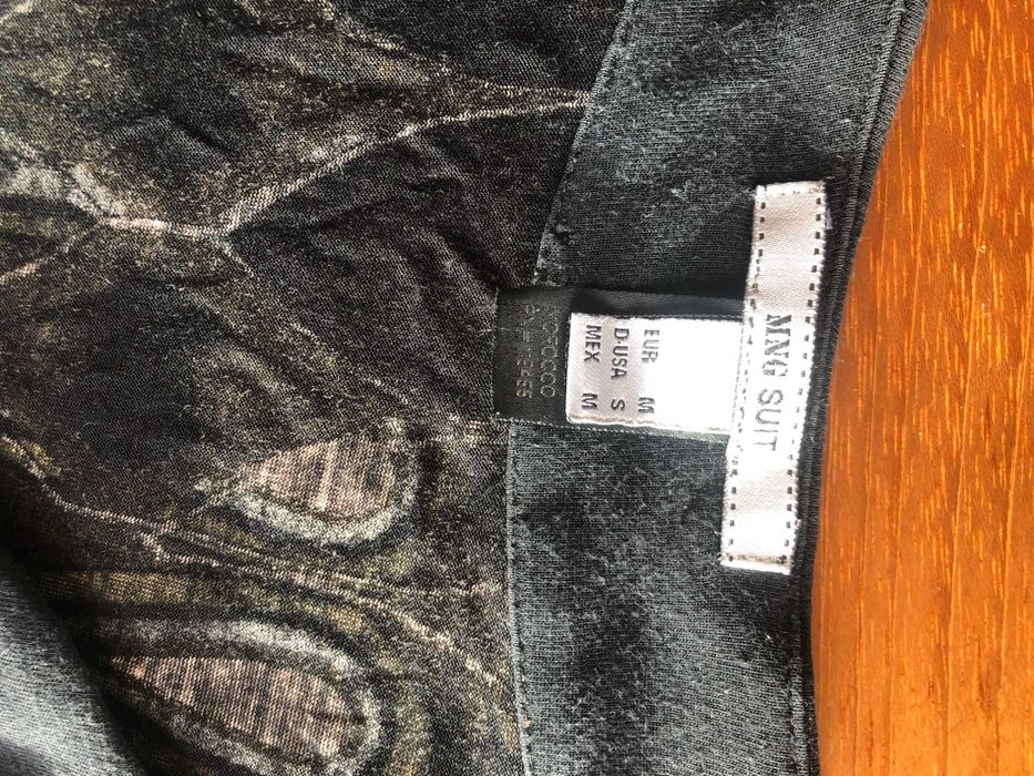 Mango Suit Vestido preto traçado - M