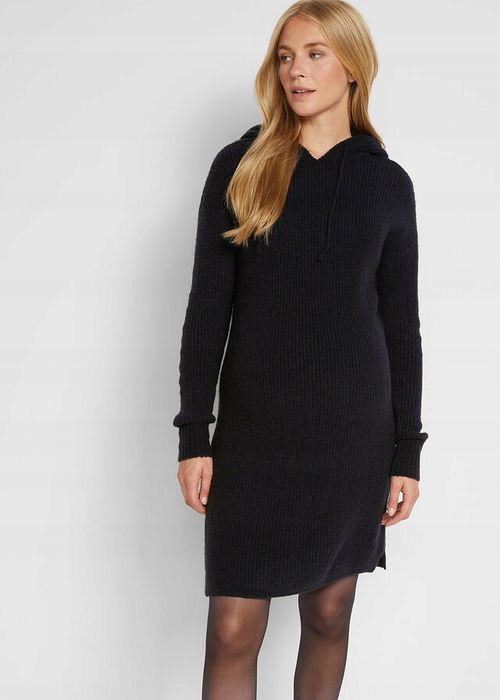 B.P.C sukienka ciążowa dzianinowa czarna z kapturem 32/34.
