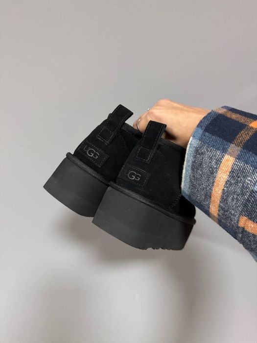 Угги жіночі UGG угі зима  взуття MINI PLATFORM BLACK