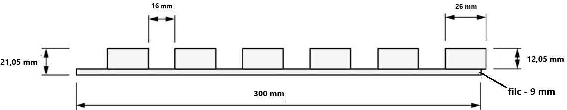 Lamel LAMELE ścienne na filcu akustyczne 255 cm panele