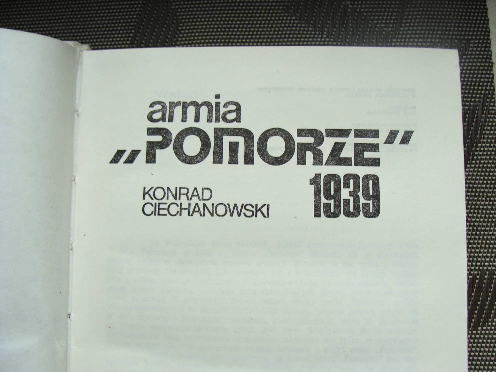 Armia "Pomorze" 1939 - Konrad Ciechanowski