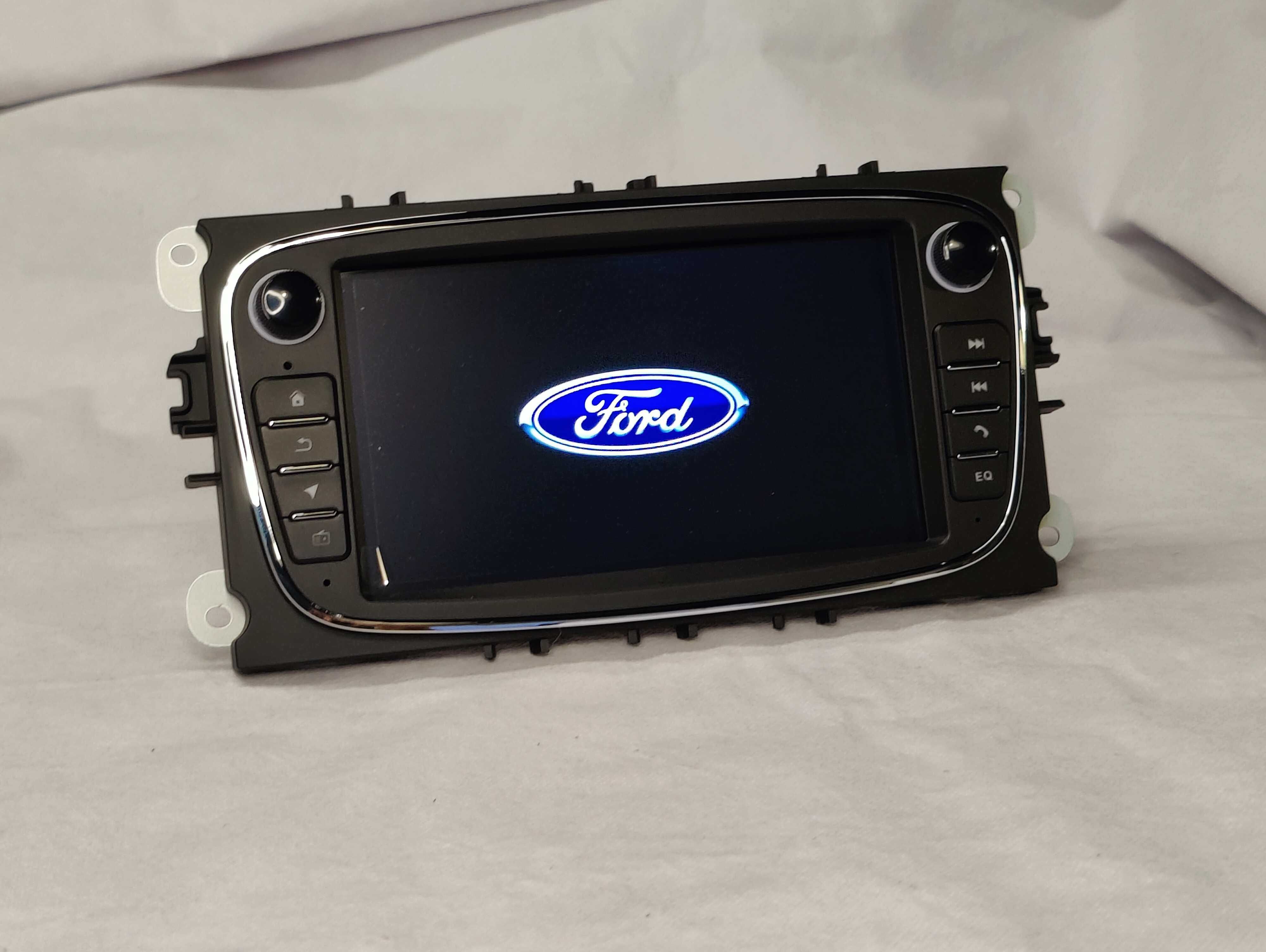 Radio 2 DIN Android para Ford C-MAX S-MAX Galaxy Focus - Novo - Preto