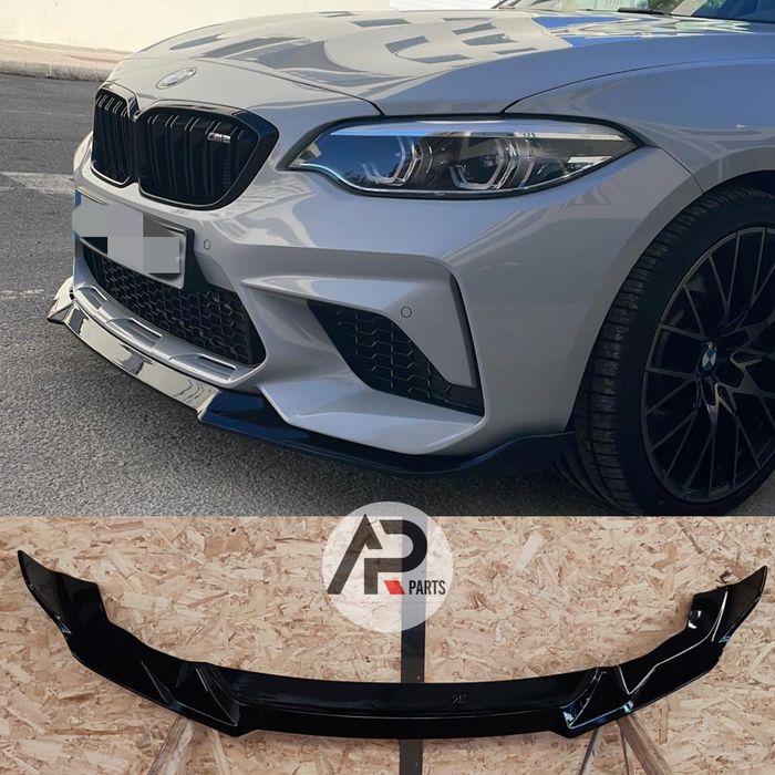 BMW 2 F87 M2 Competition LCI Lip Mperformance Cs Preto brilhante
