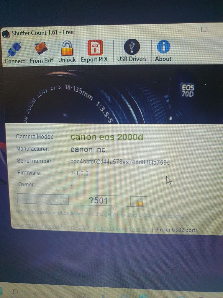 Aparat lustrzanka Canon EOS 2000D