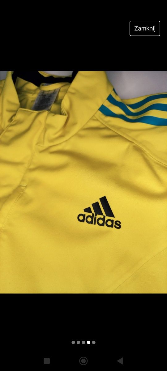 Kurtka sportowa Adidas, żółto niebieska, rozmiar L