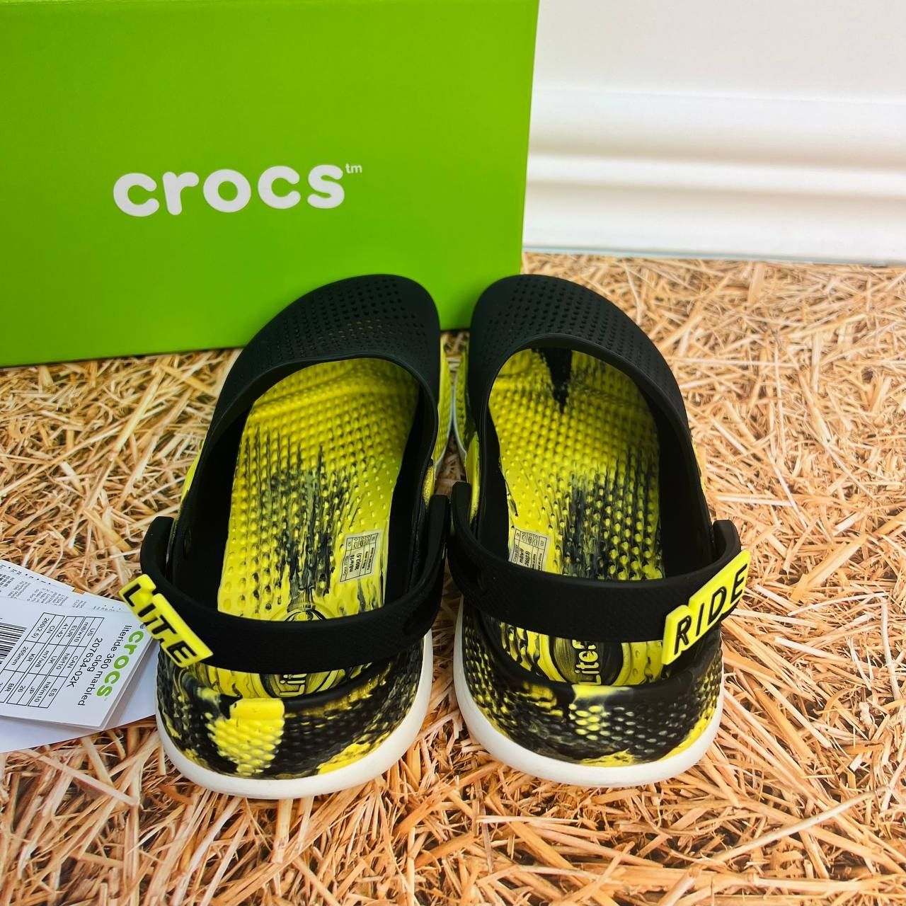 New кроксы Crocs супер новинка LiteRide 360 Clog Black Citrus купить