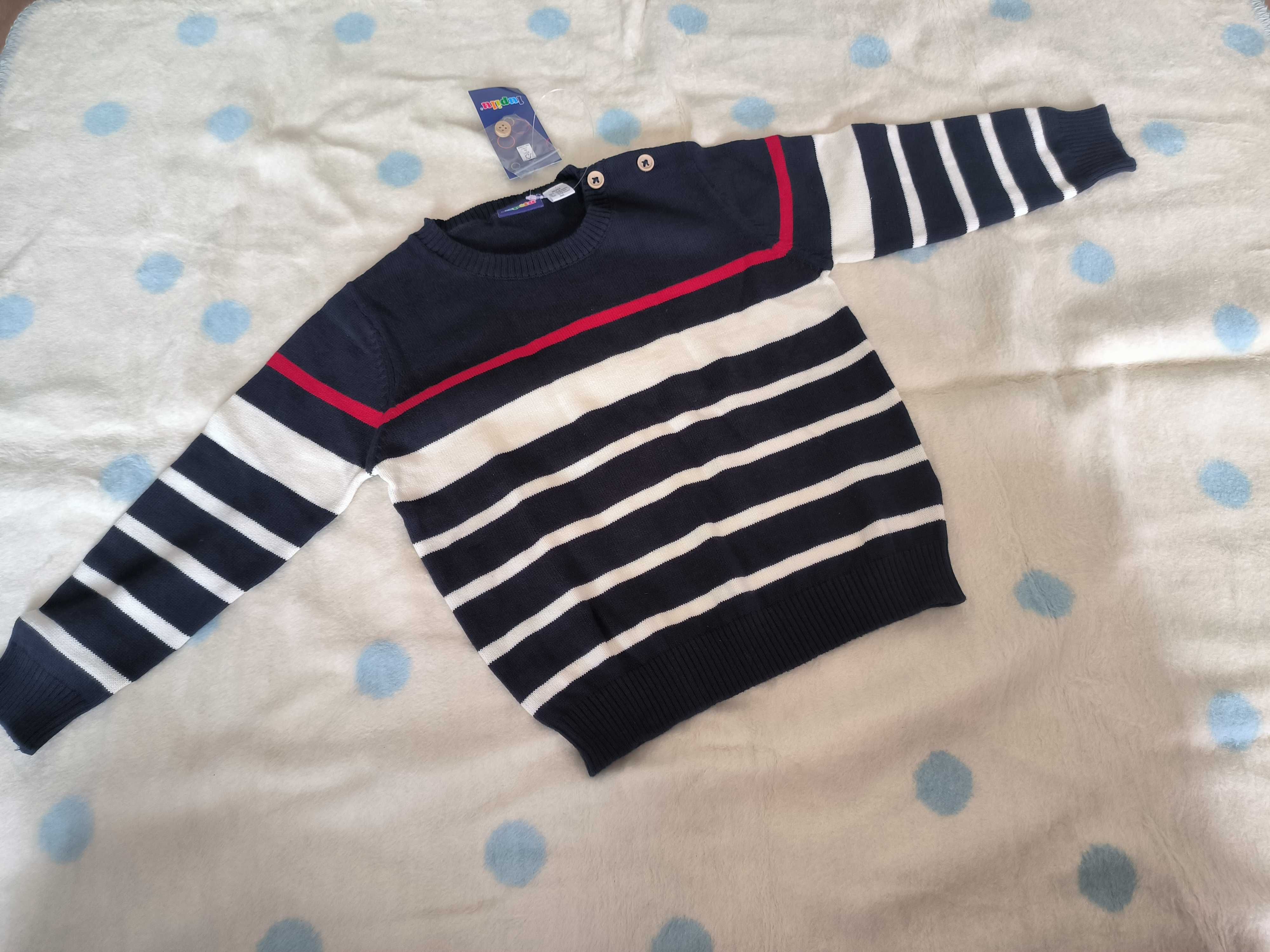 Nowy elegancki sweter dla chłopca 86/92 bliźniaki