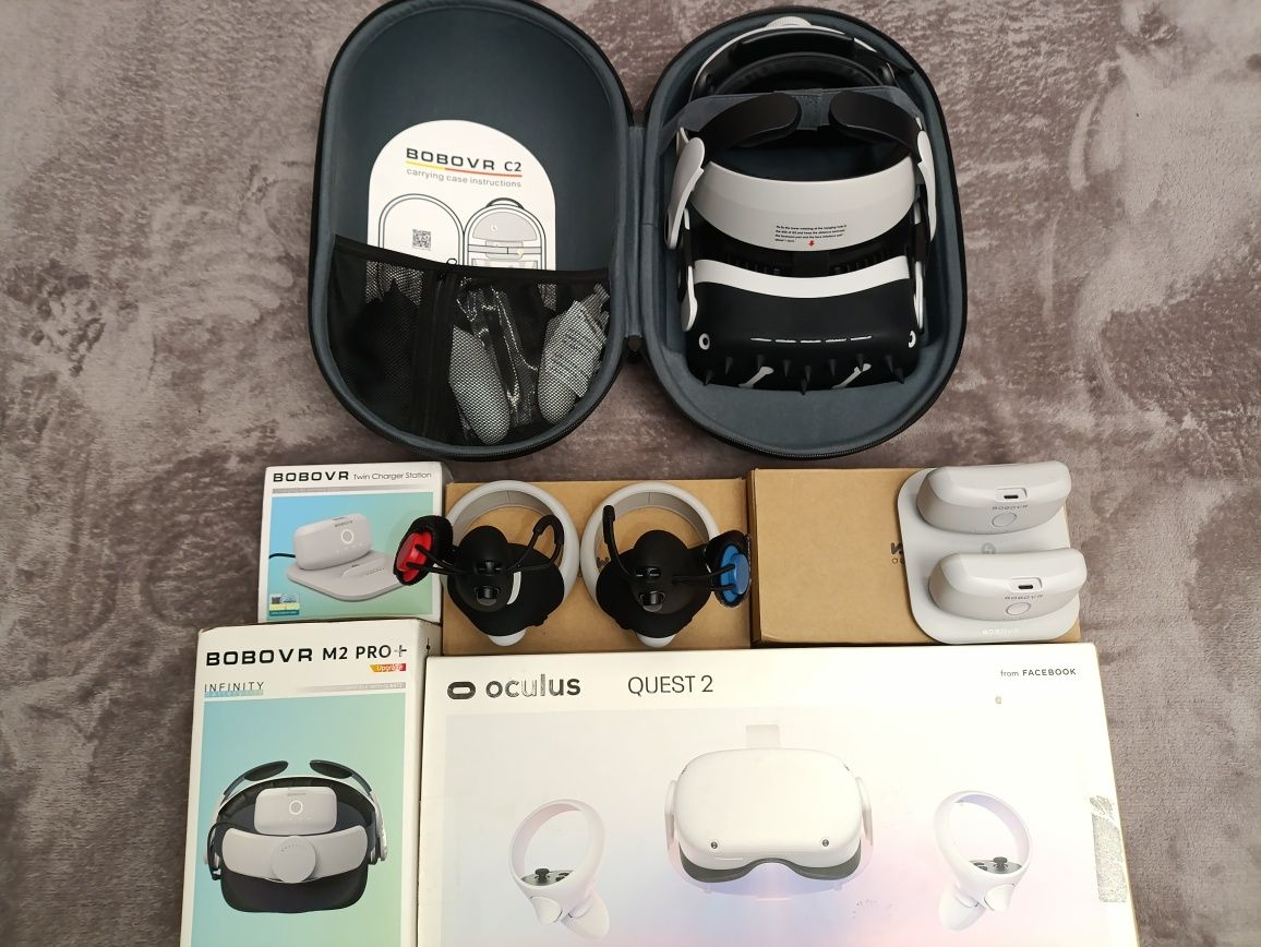(Срочно Продам) Meta Quest 2 256GB + BOBOVR + Kiwi Design