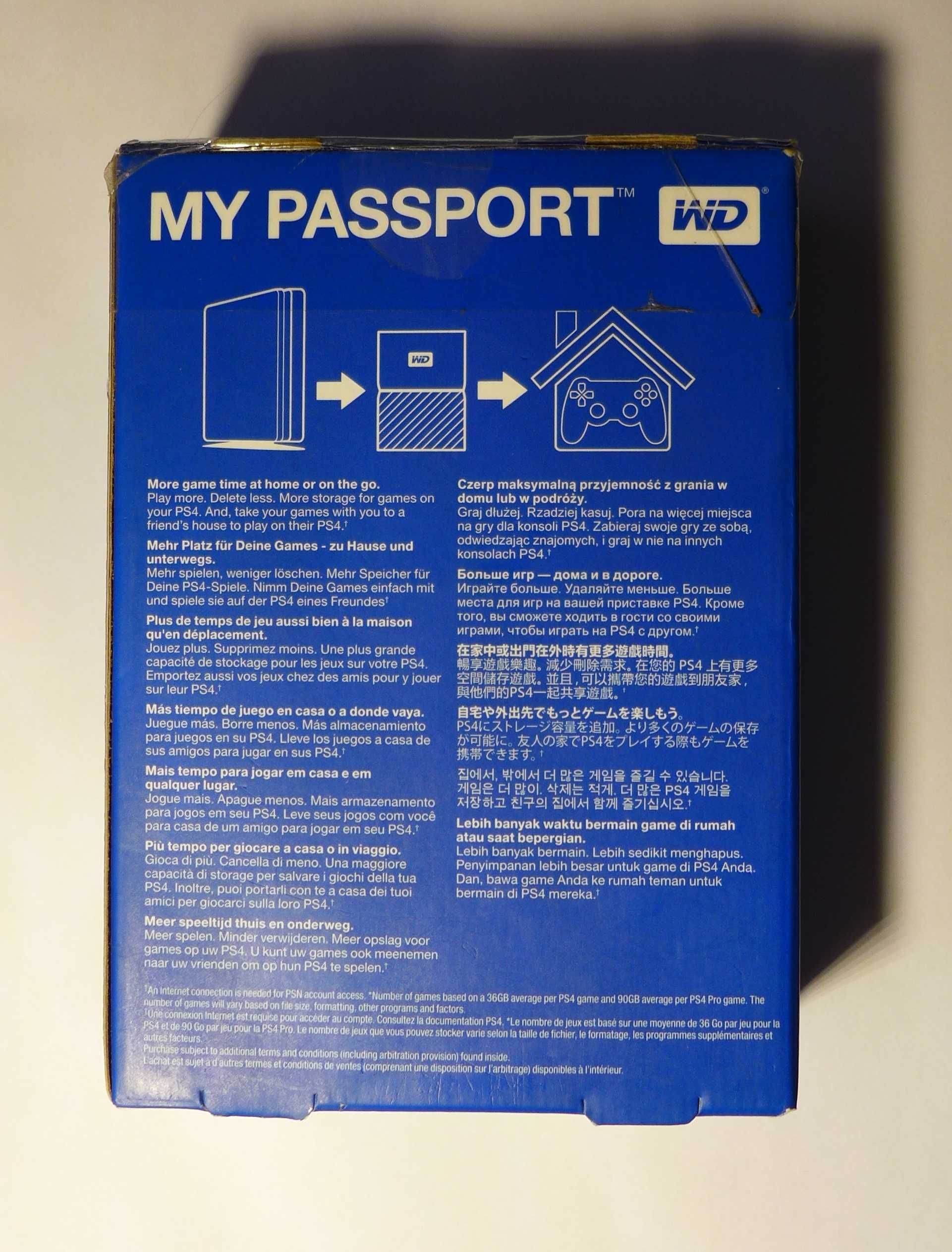Зовнішній HDD WD My Passport 4 TB для Playstation (WDBZGE0040BBK)