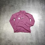 DAMSKA Koszulka Bluzka Długi Rękaw Fioletowa Nike Duże Logo Dri-Fit