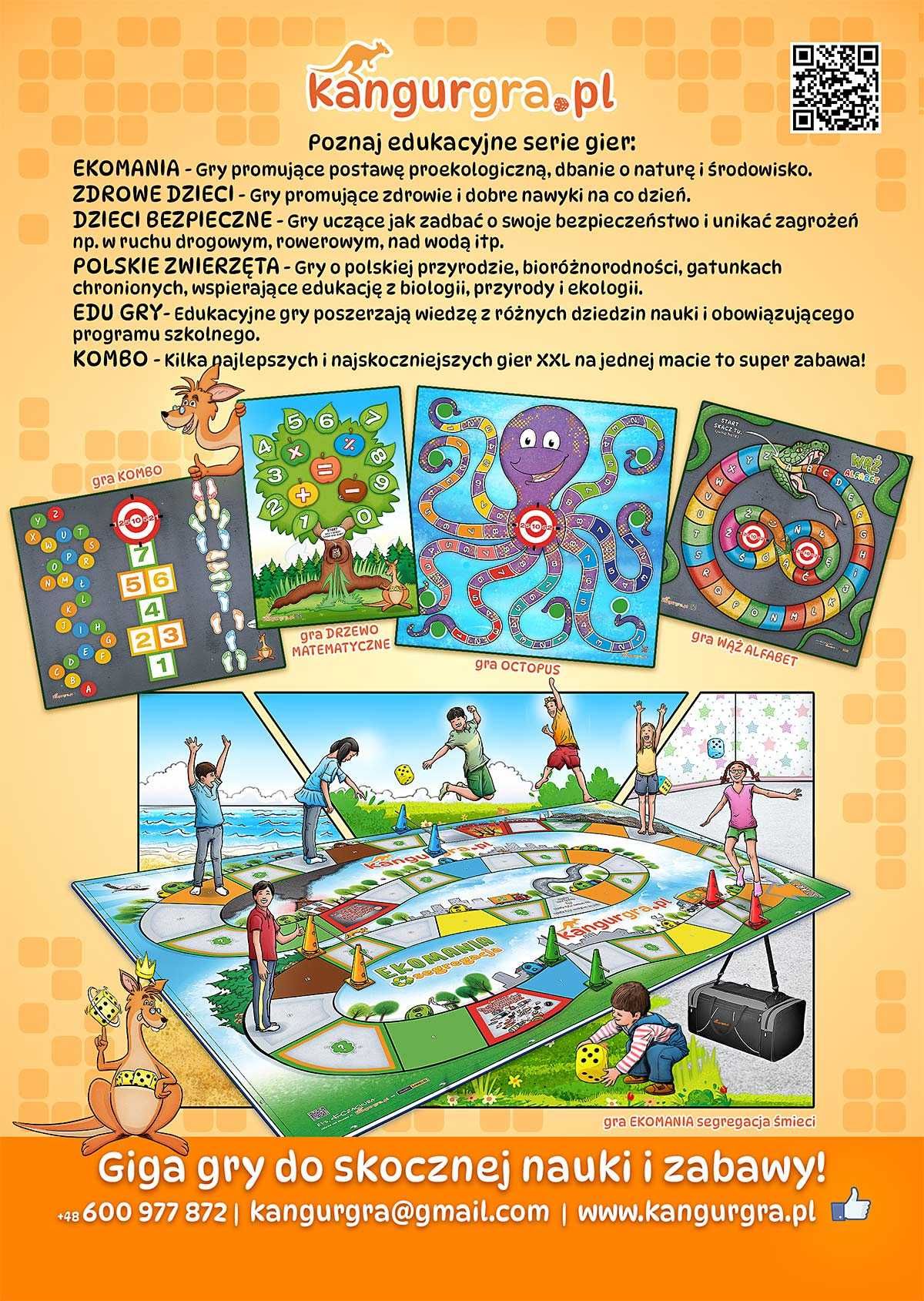 gra XXL ACTIVMATMA koszykówka dla DZIECI do nauki matematyki 3 x 2 m