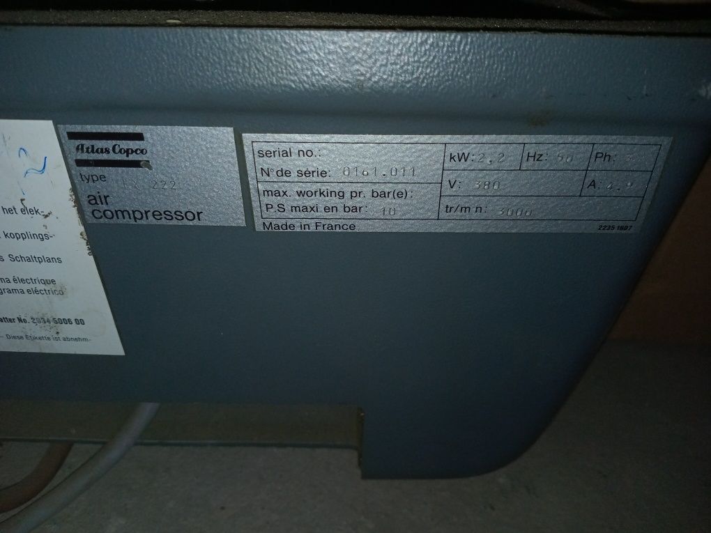 Продам  компрессор Atlas copco(виробник Франція).