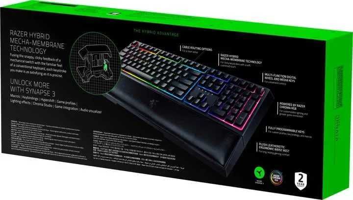 Механічно-мембранна провідна  клавіатура Razer Ornata V2 - стан нової