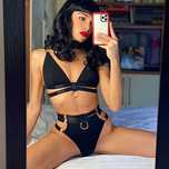 biustonosz i majtki Sexy Babydoll bielizna erotyczna czerwony roz M