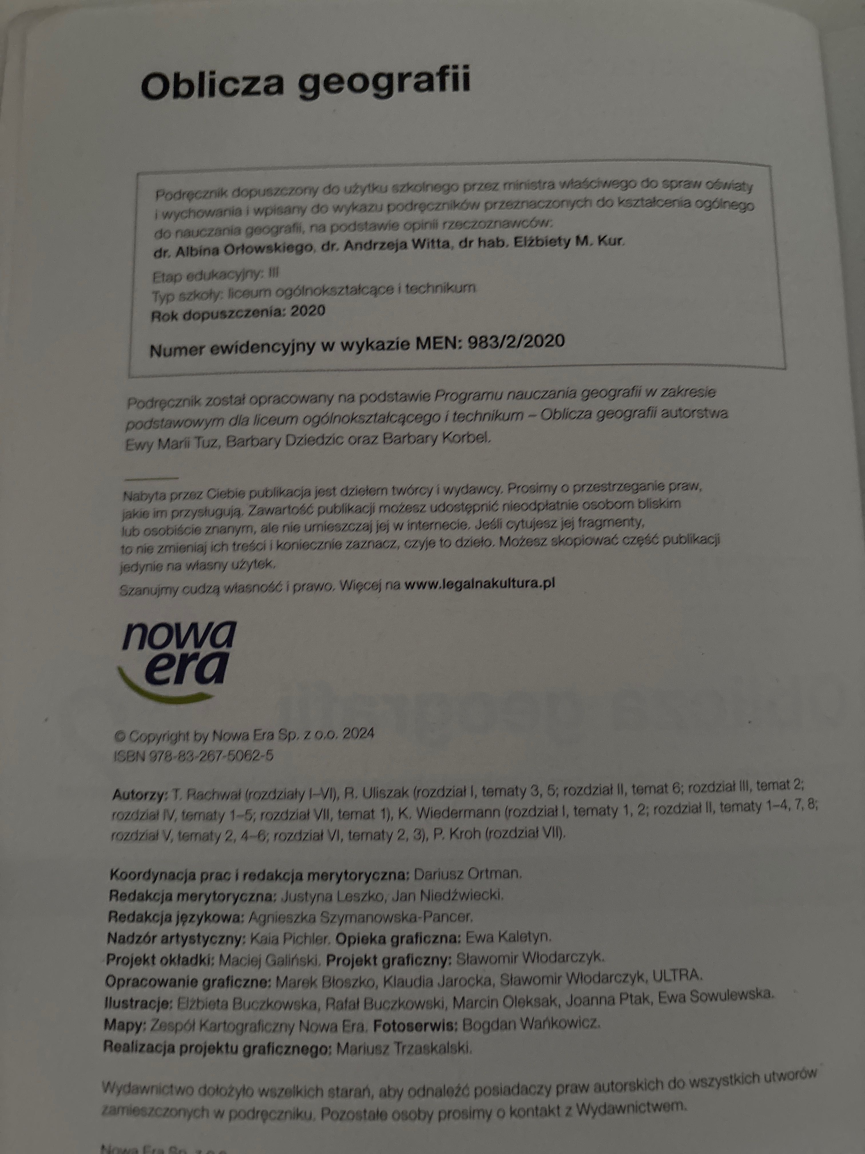 Podręcznik Oblicza geografii 2 zakres podstawowy