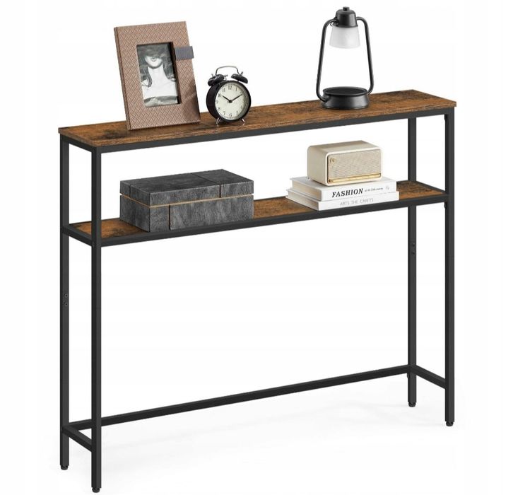 Konsola Songmics odcienie brązu matowe 100 x 80 x 20cm