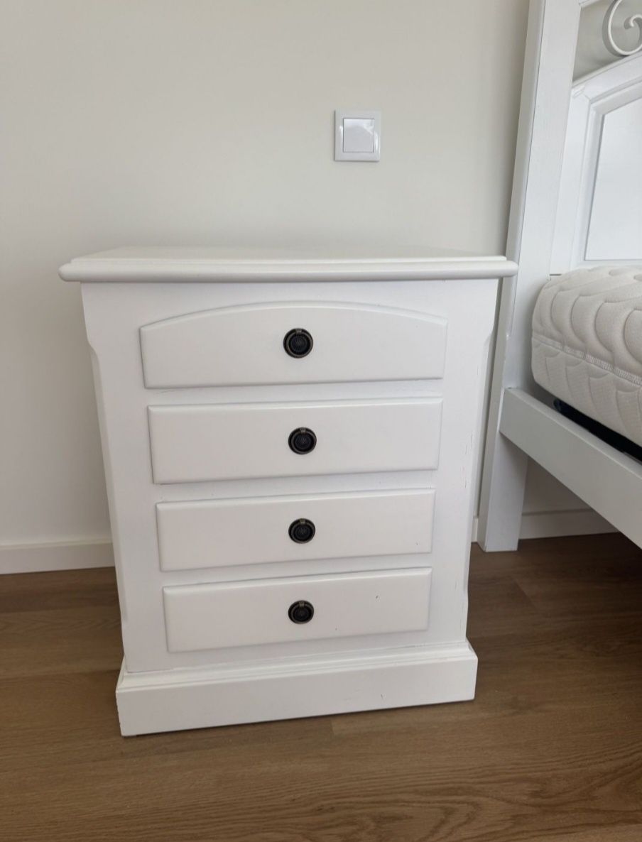 Cama casal lacada branco