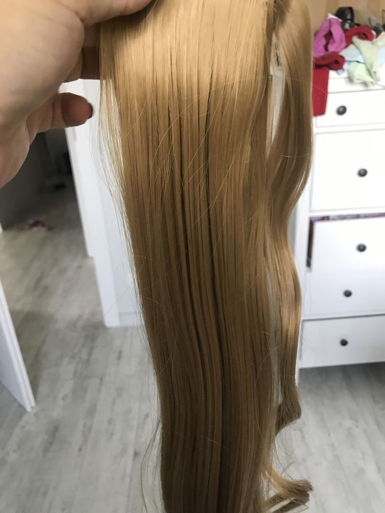 Wlosy syntetyczne blond 60cm kitka