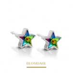 Kolczyki hipoalergiczne Blomdahl Star Green Shimmer plastik medyczny