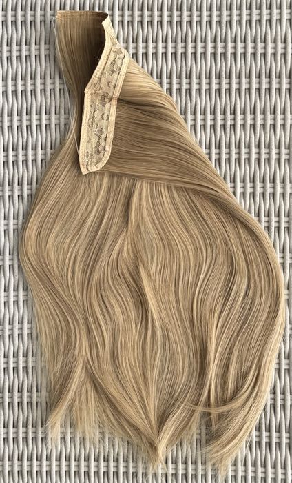 Naturalny blond włosy doczepiane na żyłce 60.