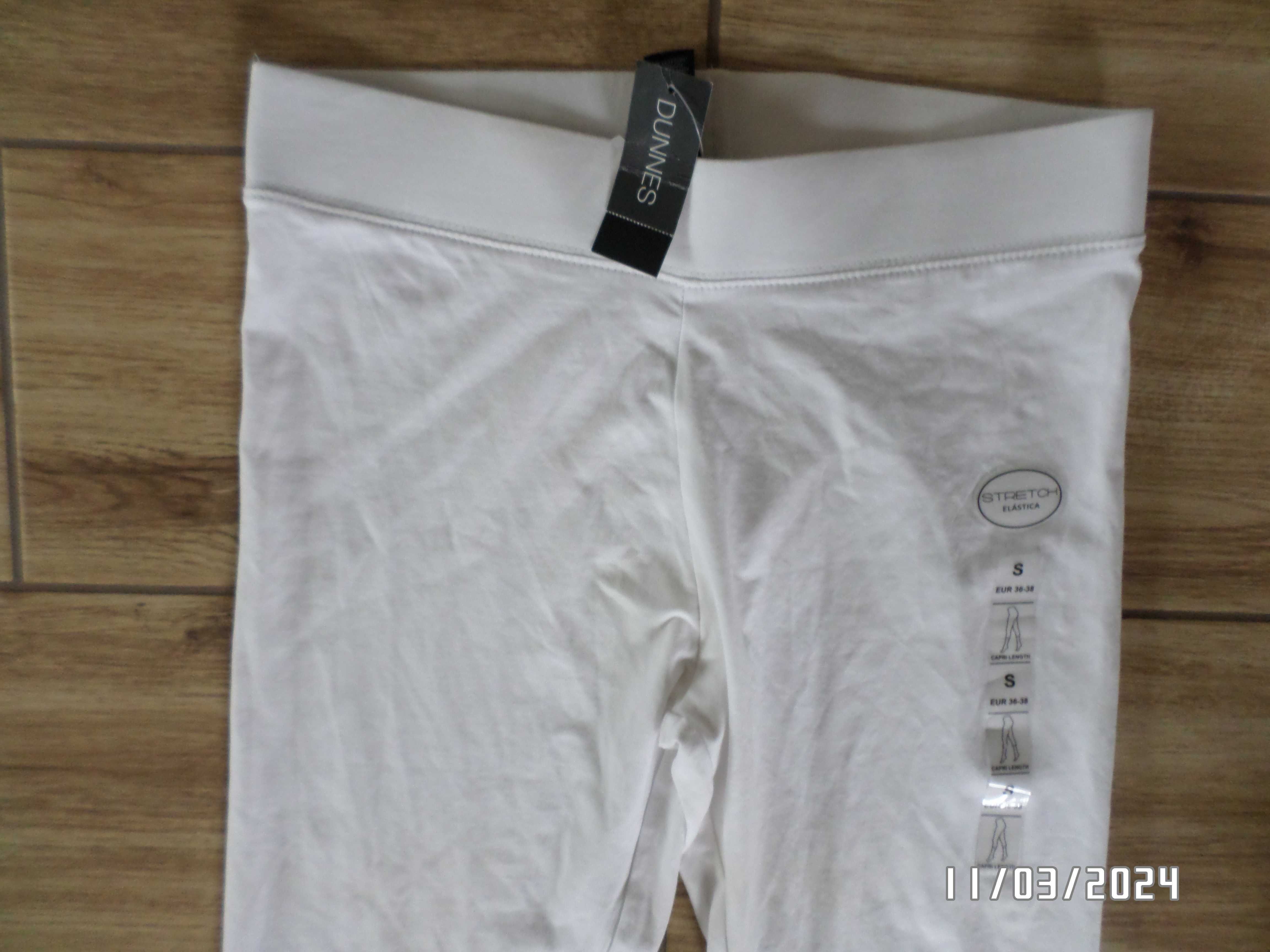 nowe białe legginsy-3/4-rozmiar-36/38-S