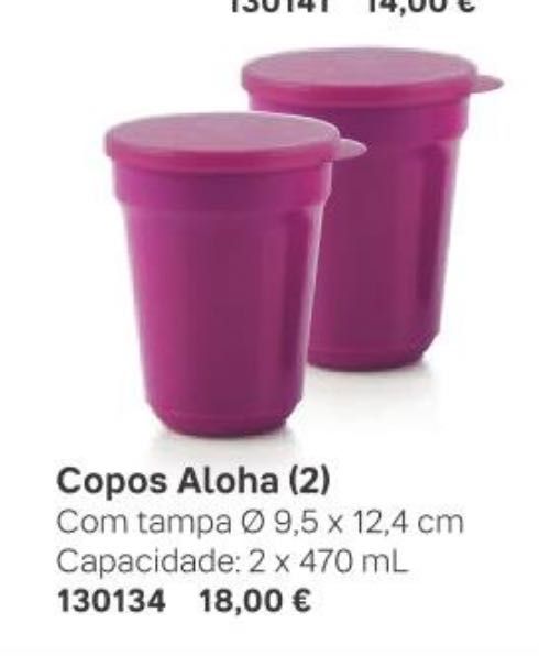2 Copos Aloha 470 ml Tupperware