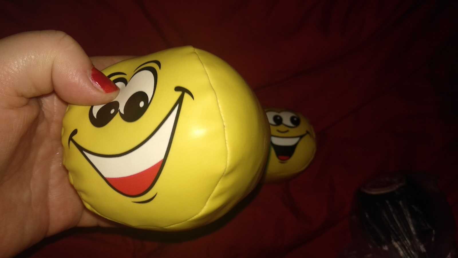 игрушка мячик мяч розовый антистресс смайл смайлик кожзам