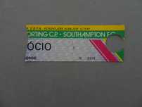 Bilhete futebol Sporting Southampton Taça UEFA 4 novembro 1981