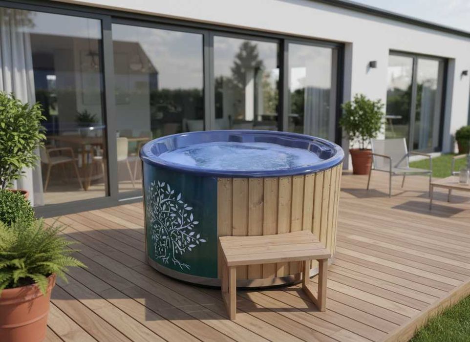 Całoroczna balia 6 os masaż pokrywa LED basen jacuzzi sauna transport