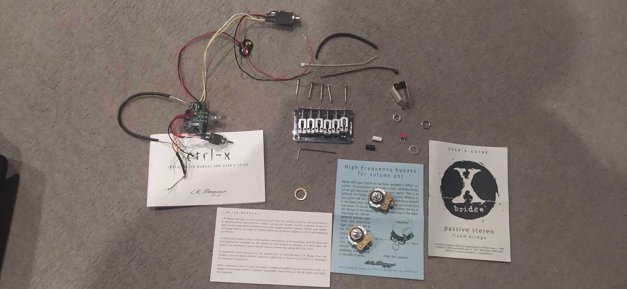 L.R.Baggs X-Bridge + preamp ctrl-X Mostek piezo do gitary elektrycznej