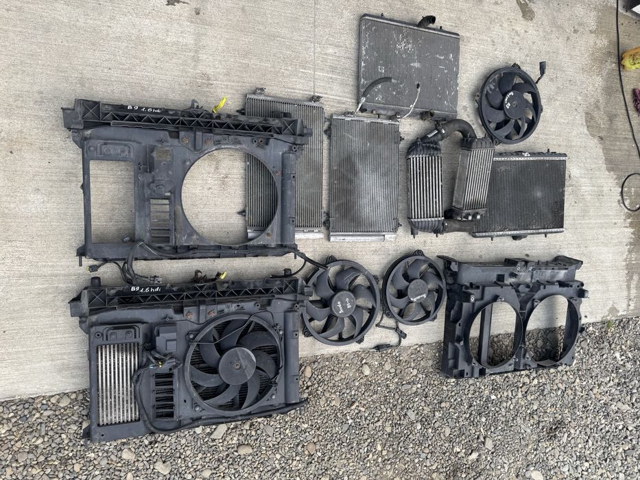 Радіатор дифузор передня панель вентилятор Fiat Scudo Doblo Fiorino